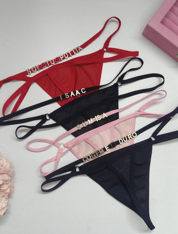 PAQUETE 2 TANGAS PERSONALIZADAS